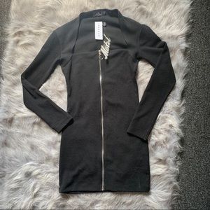 Black long-sleeve dress